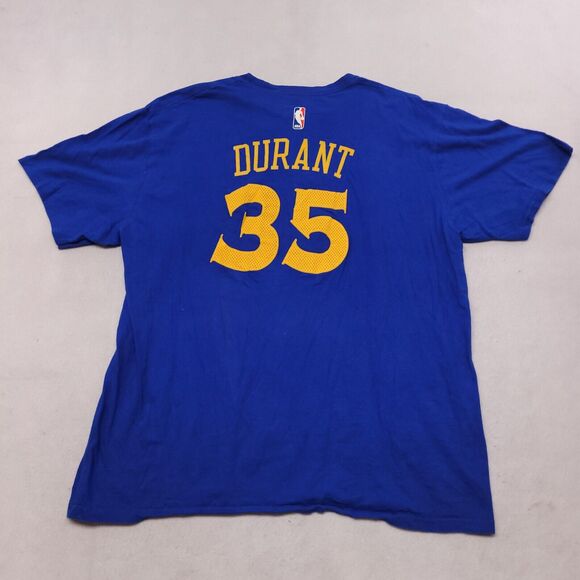 Adidas Golden State Worriors #35 Durant Short Sleeve T-Shirt Mens Size XL Blue - Picture 11 of 11